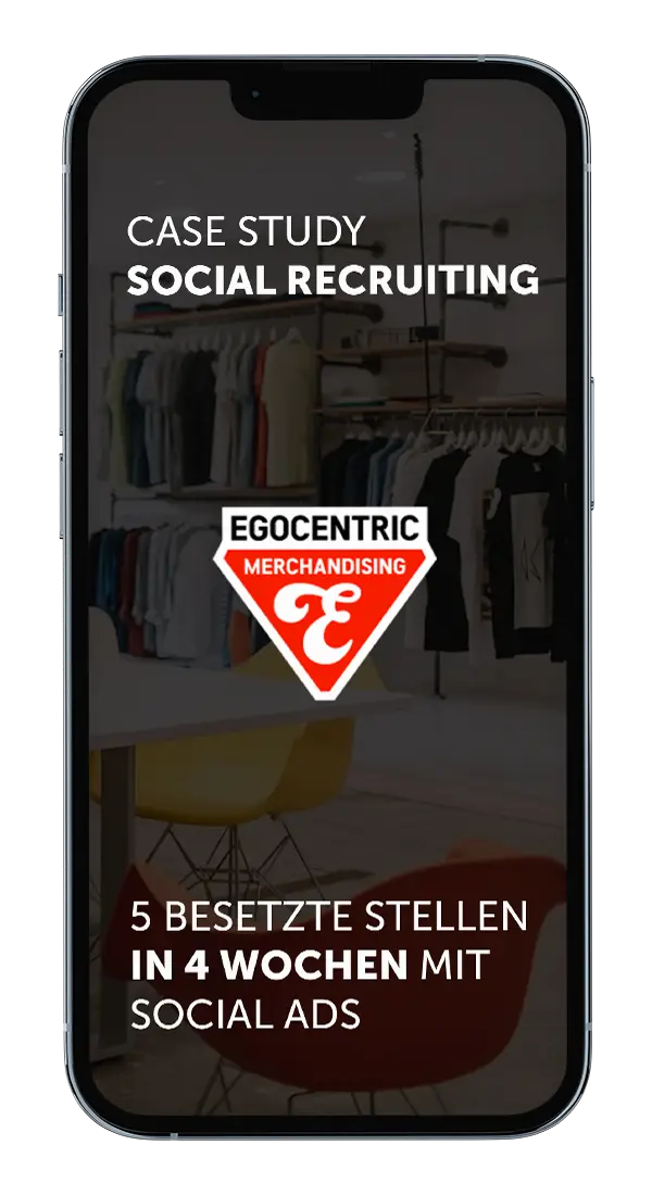 adsbe Case Study Social Recruiting für egocentric Merchandising
